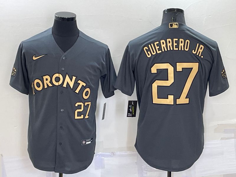 Men Toronto Blue Jays #27 Guerrero jr Grey 2022 All Star Nike MLB Jerseys->san diego padres->MLB Jersey